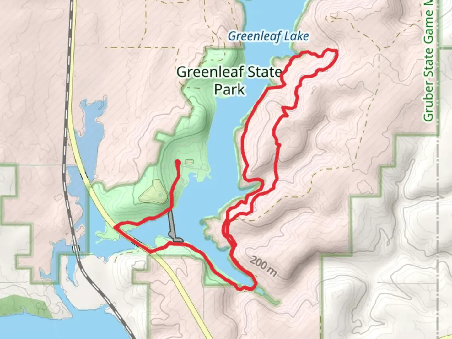 An image depicting the trail Greenleaf Loop Trail and its surrounding area.