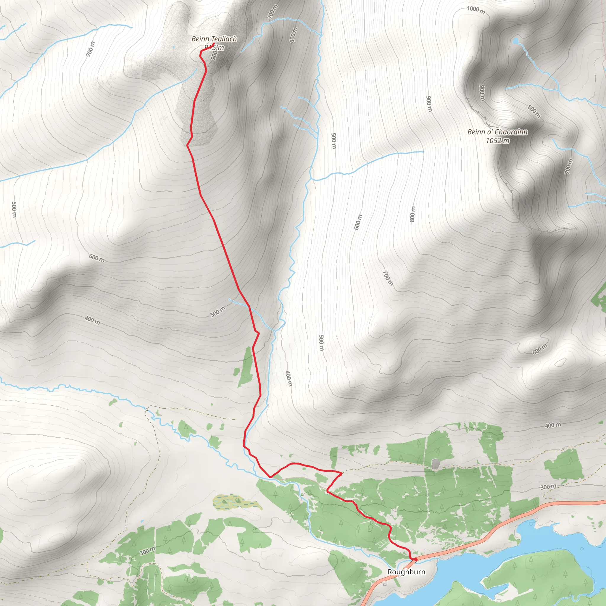 Beinn Teallach mobile static map
