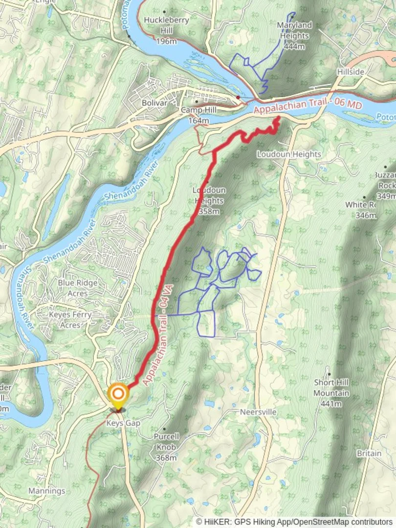 Loudoun Heights via Appalachian Trail Jefferson County West