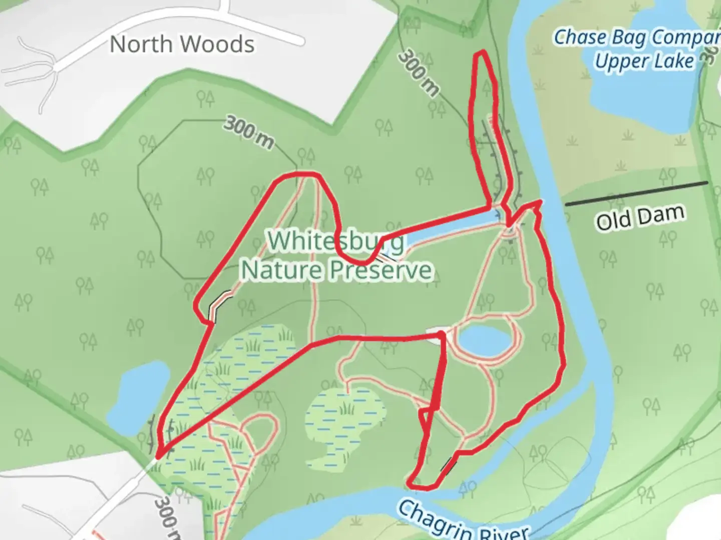 An image depicting the trail Whitesburg Park Catch and Release Fishing Pond Loop and its surrounding area.