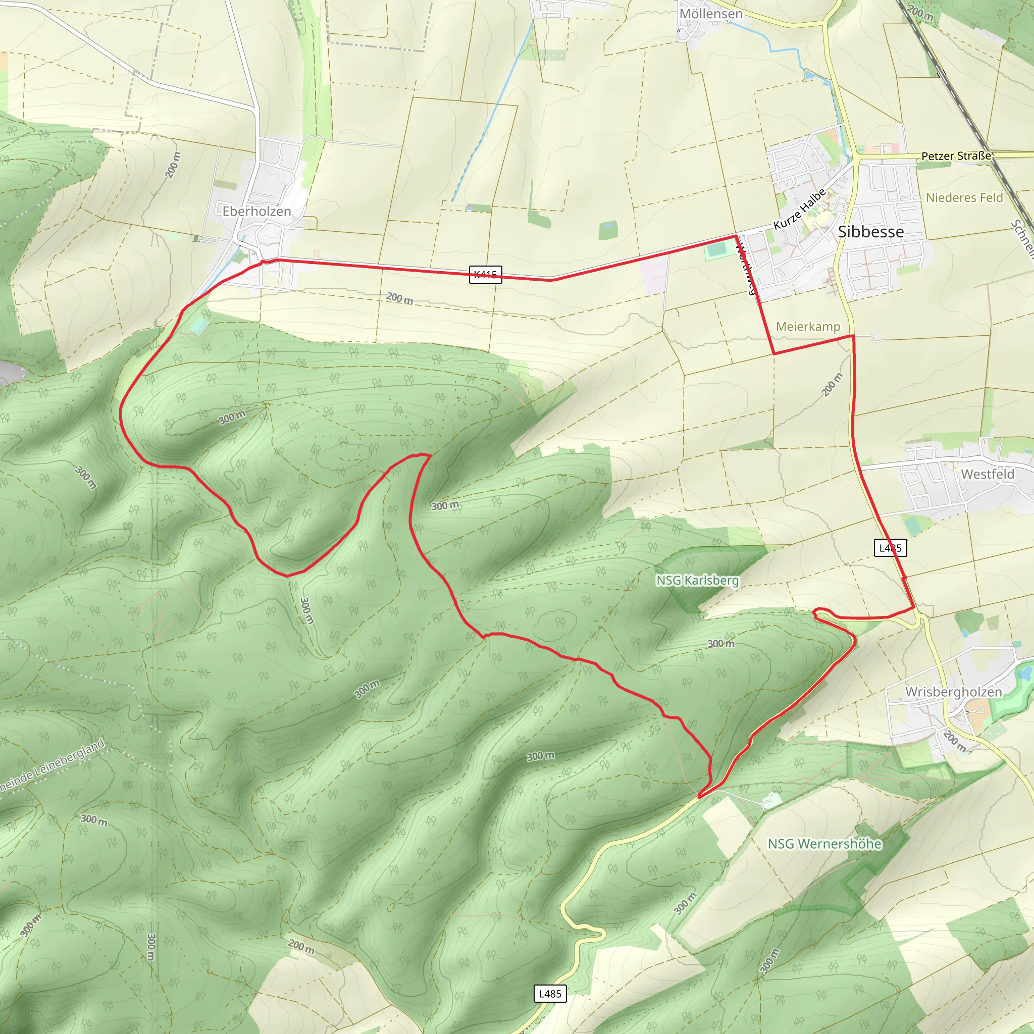 NSG Karlsberg Loop - Eberholzen mobile static map