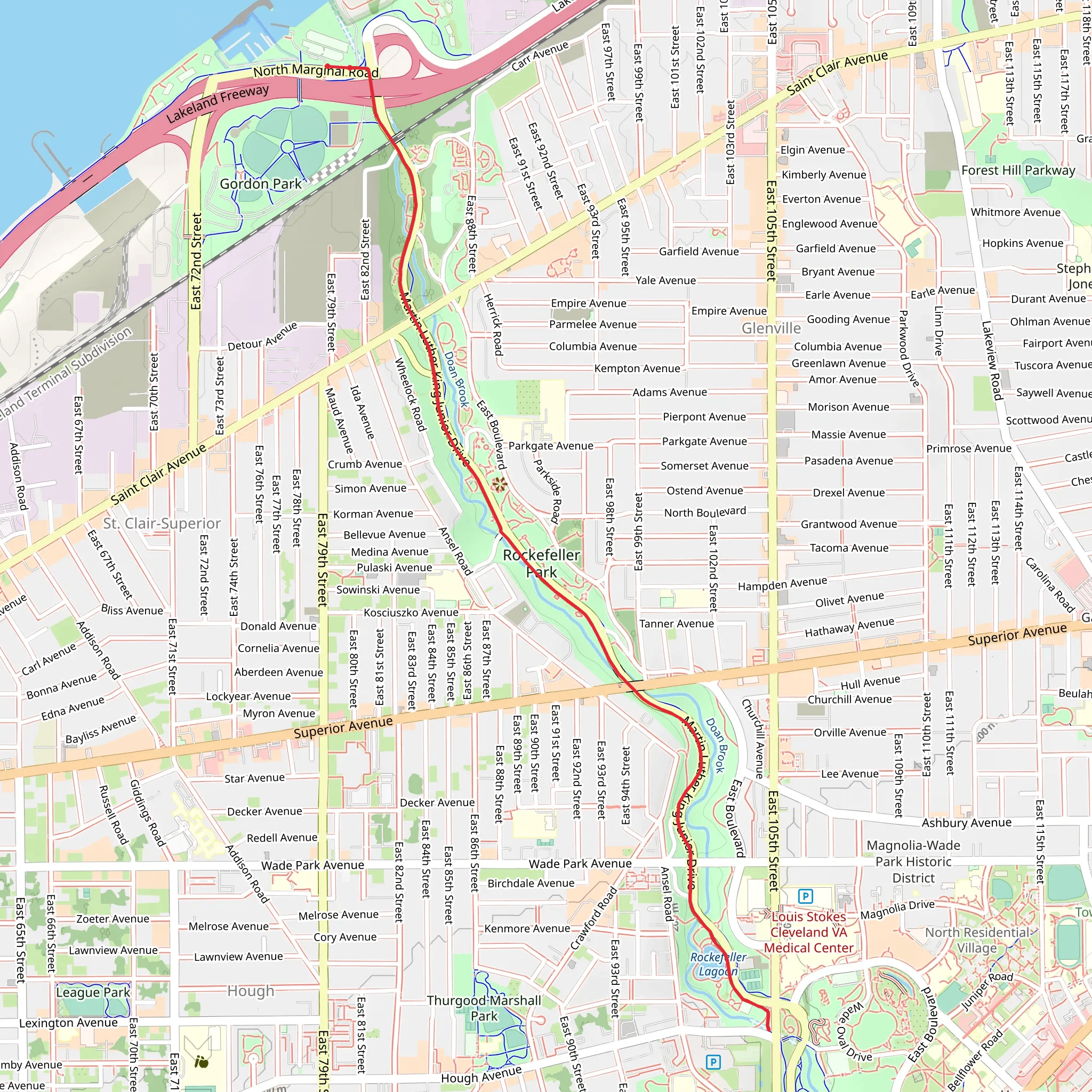 Harrison Dillard Walk mobile static map