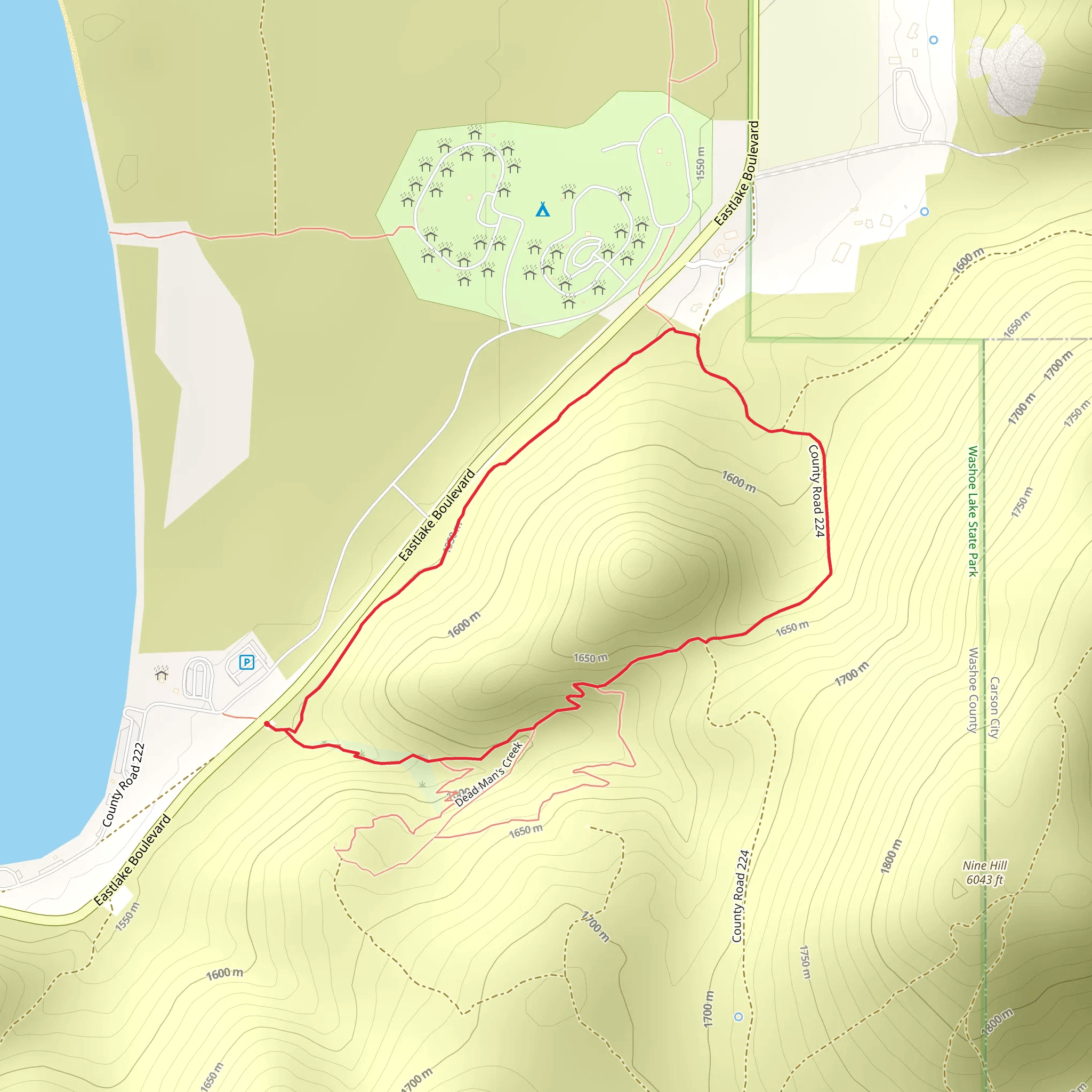 Dead Man's Creek and ADT Loop mobile static map