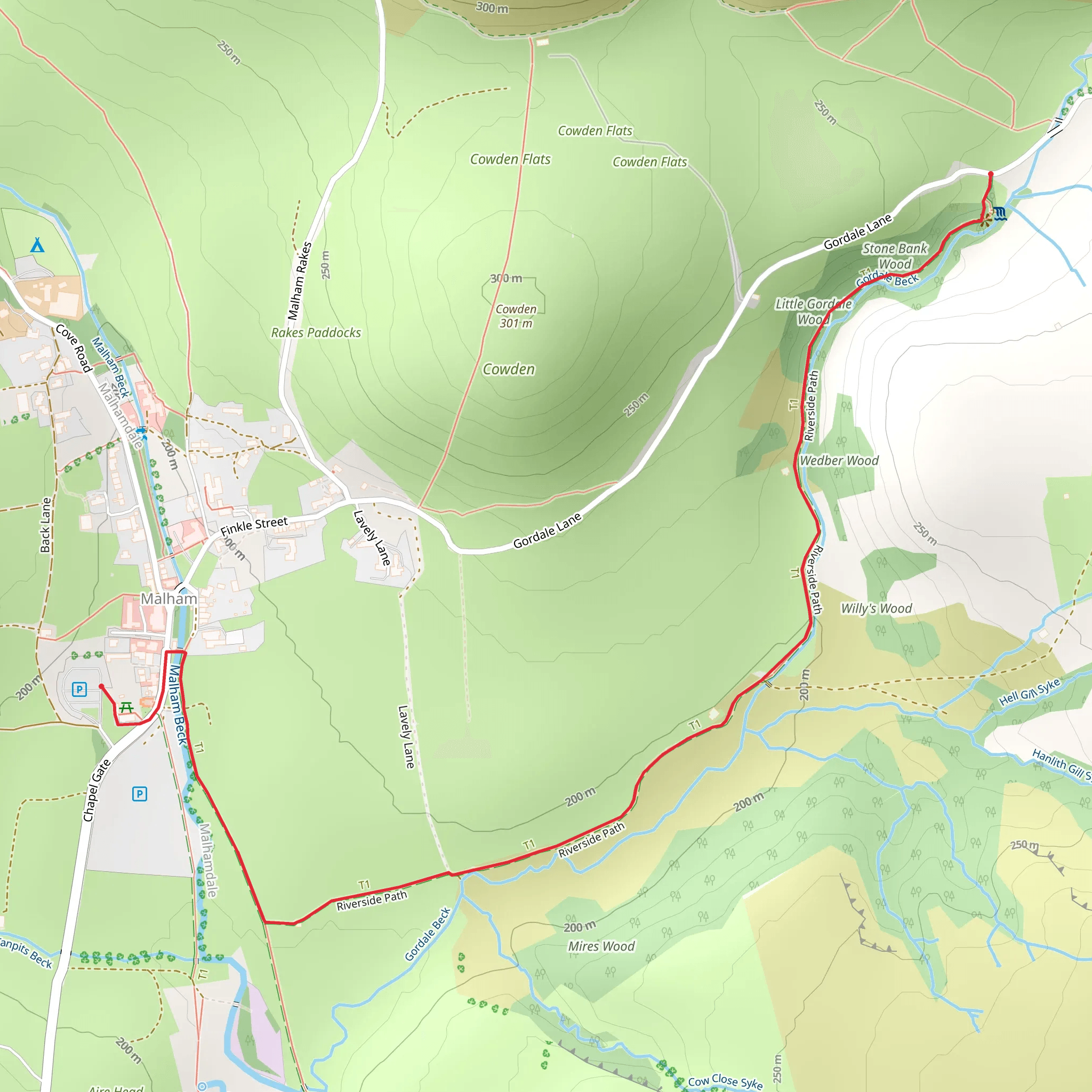 Janet's Foss Walk mobile static map