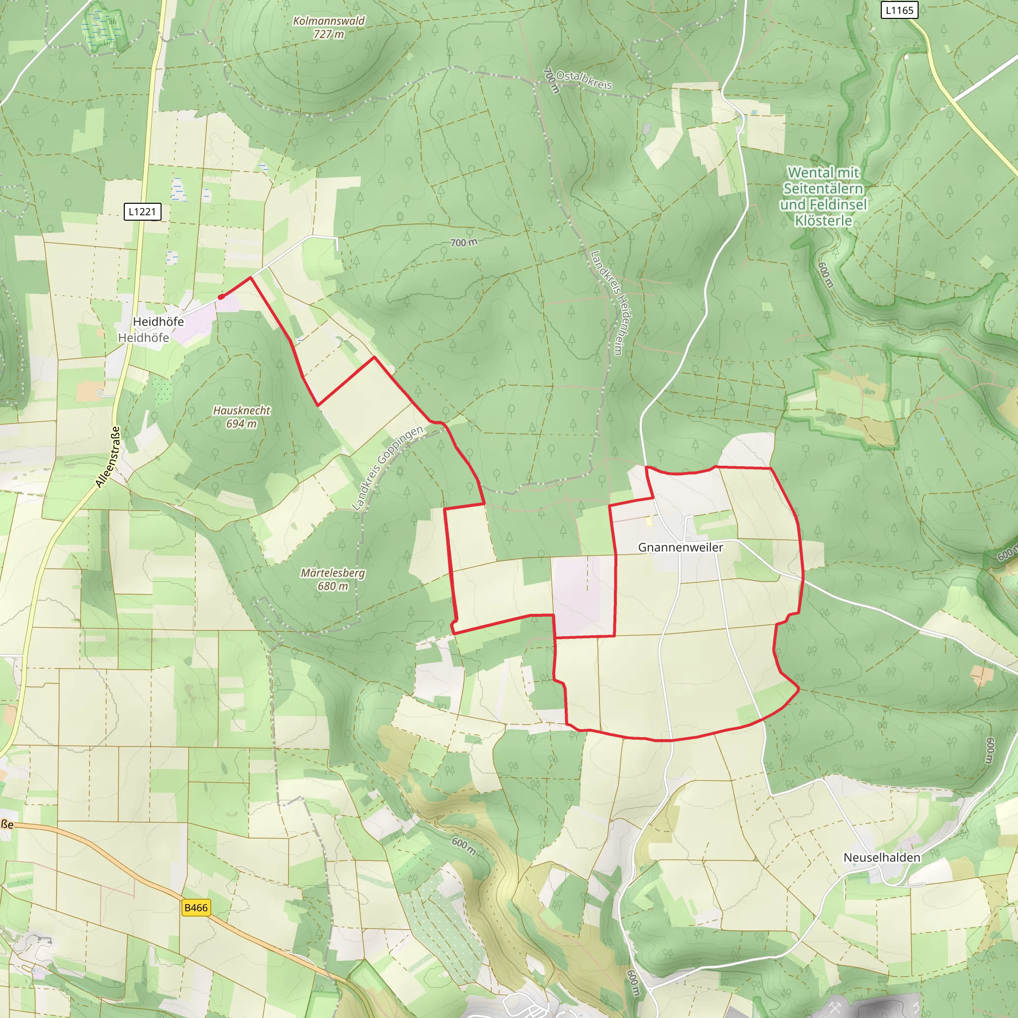 Grannenweiler Loop mobile static map