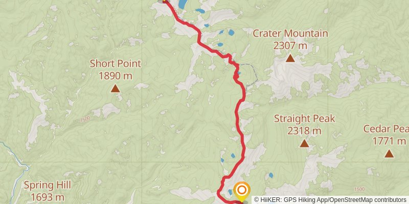 Idaho Centennial Trail stage 57 Map