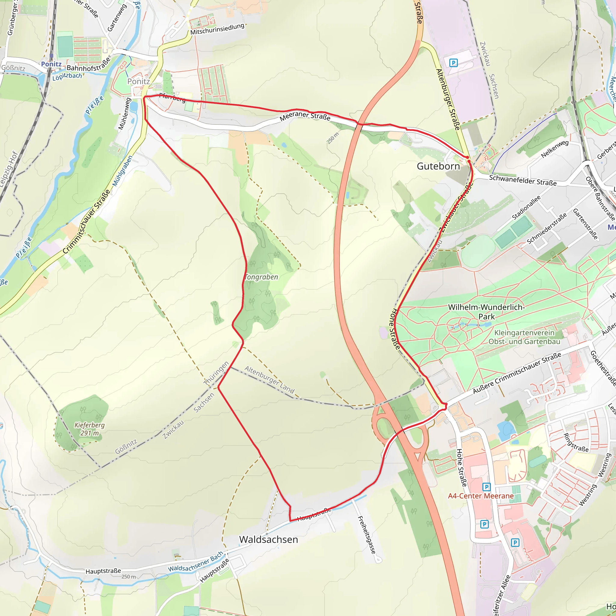 Guteborn Loop mobile static map