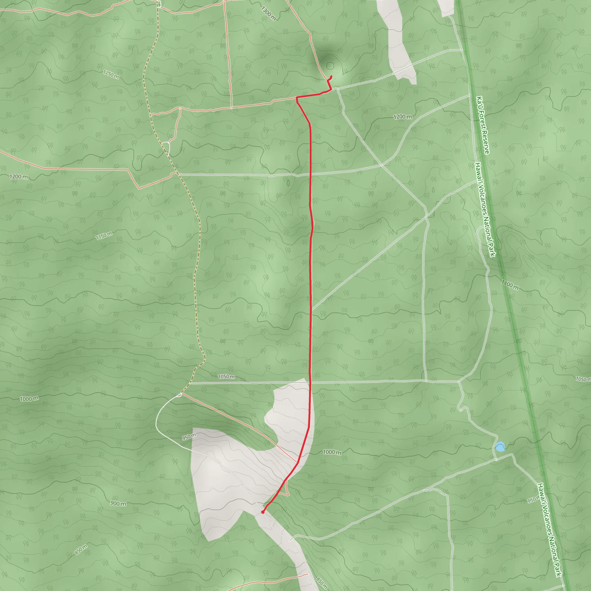 Pit Crater Trail mobile static map