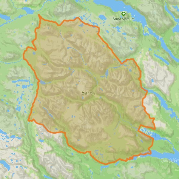 Sarek National Park mobile static map