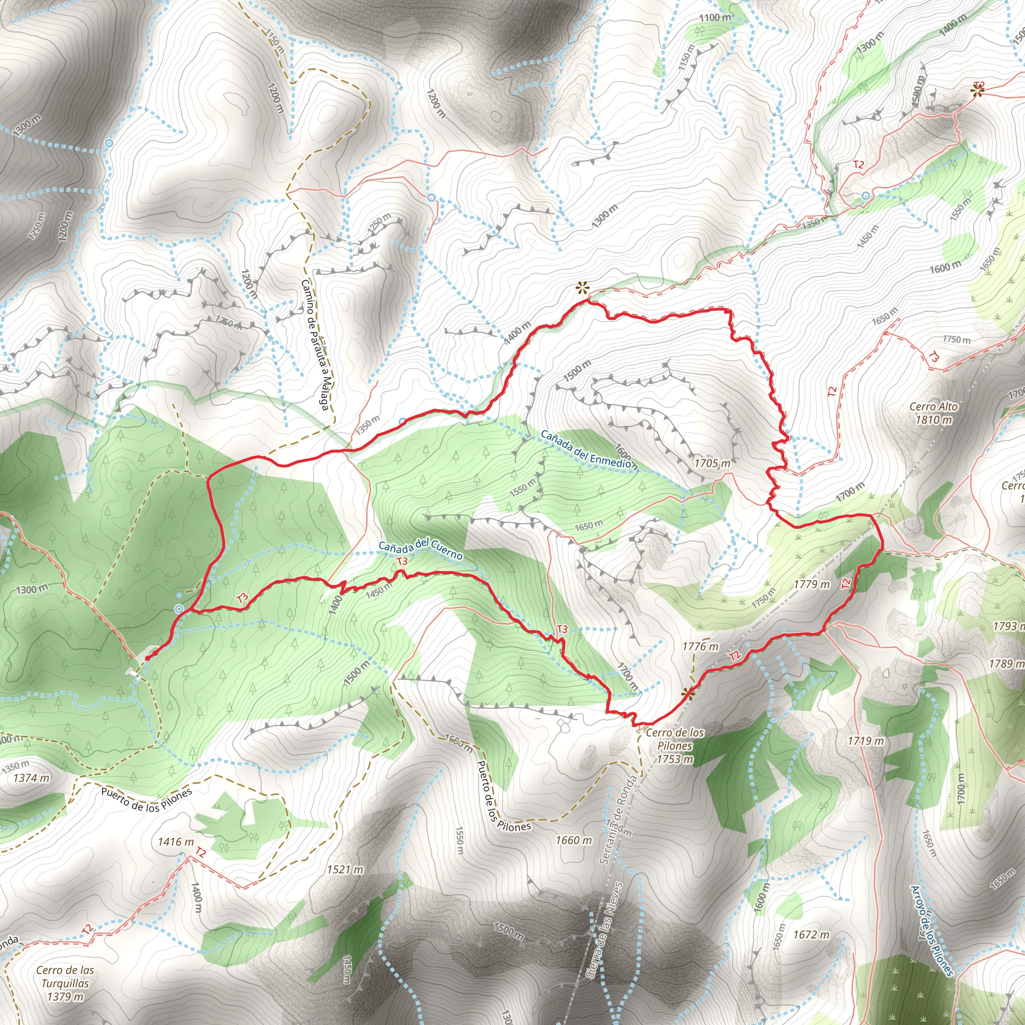 Cañada de las Ánimas Loop from Parauta mobile static map