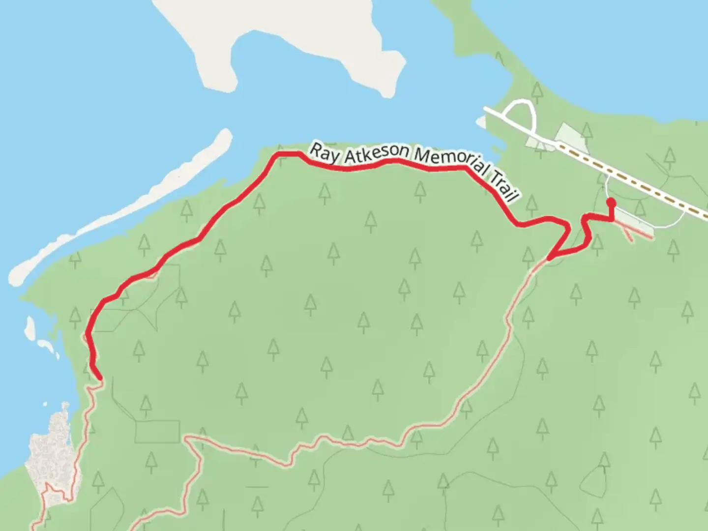 An image depicting the trail Ray Atkeson Memorial Trail - Short and its surrounding area.