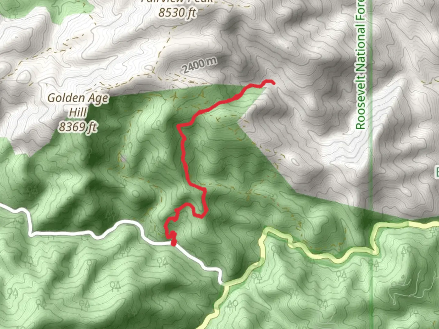 An image depicting the trail Spruce Gulch Single Track Trail and its surrounding area.