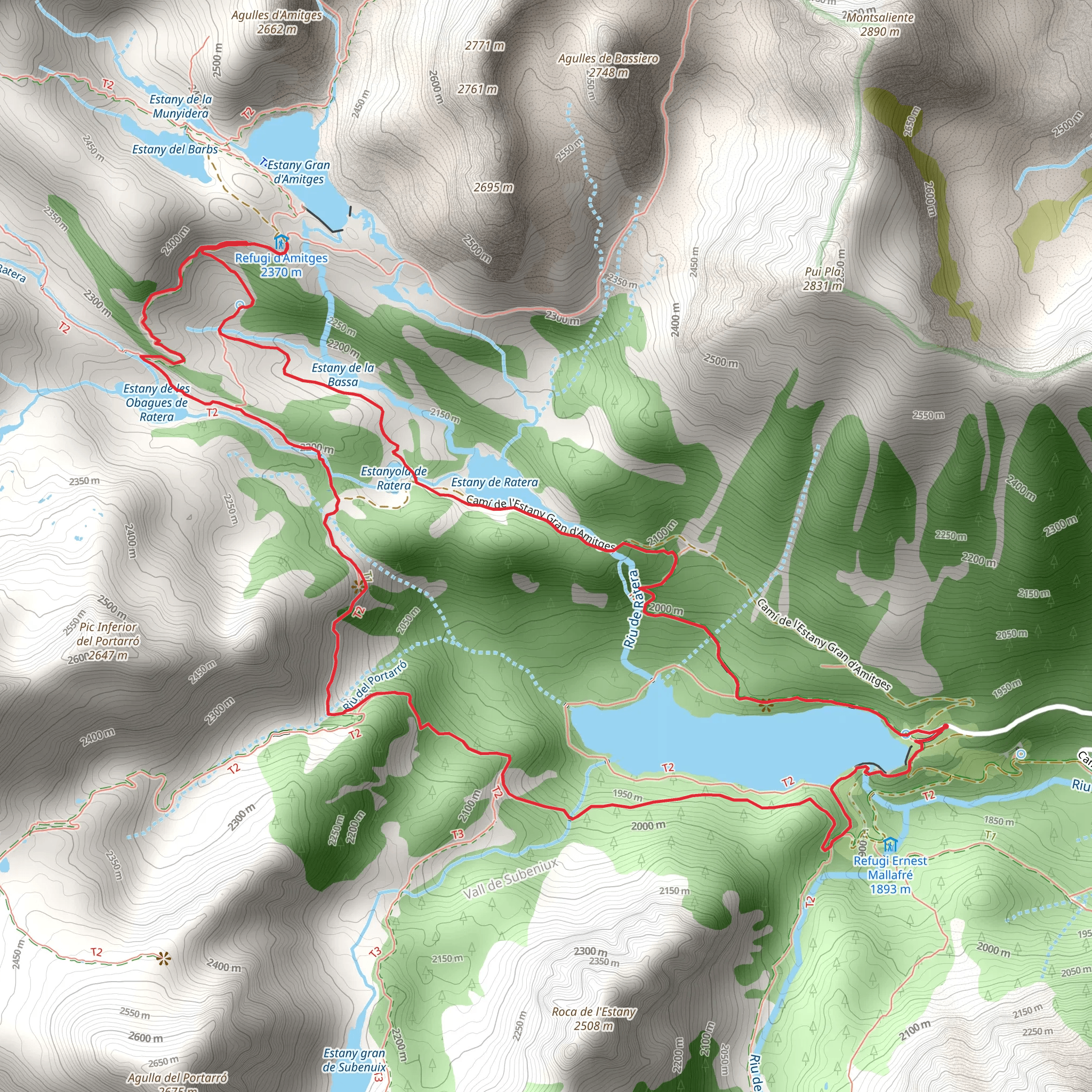Sant Maurici Lake Loop mobile static map