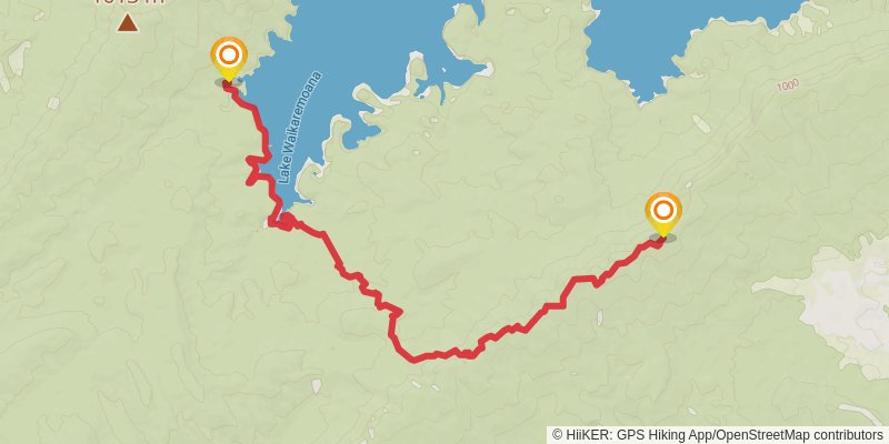 Lake Waikaremoana Loop stage 2 Map