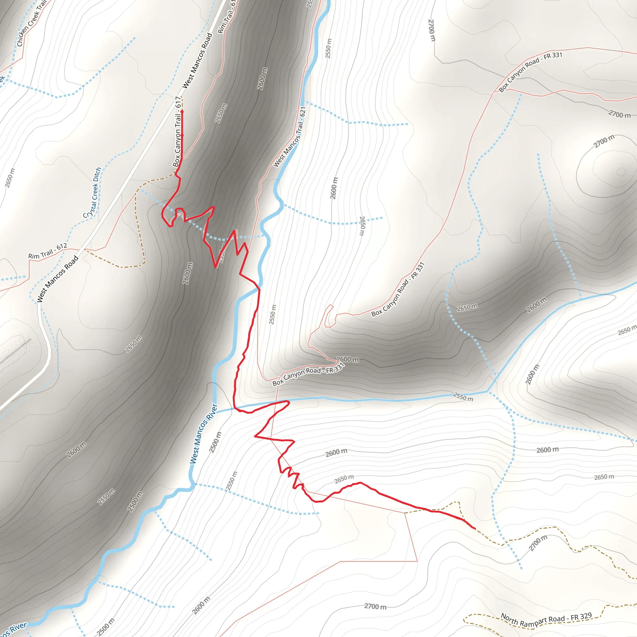 Coyote Park Trail mobile static map