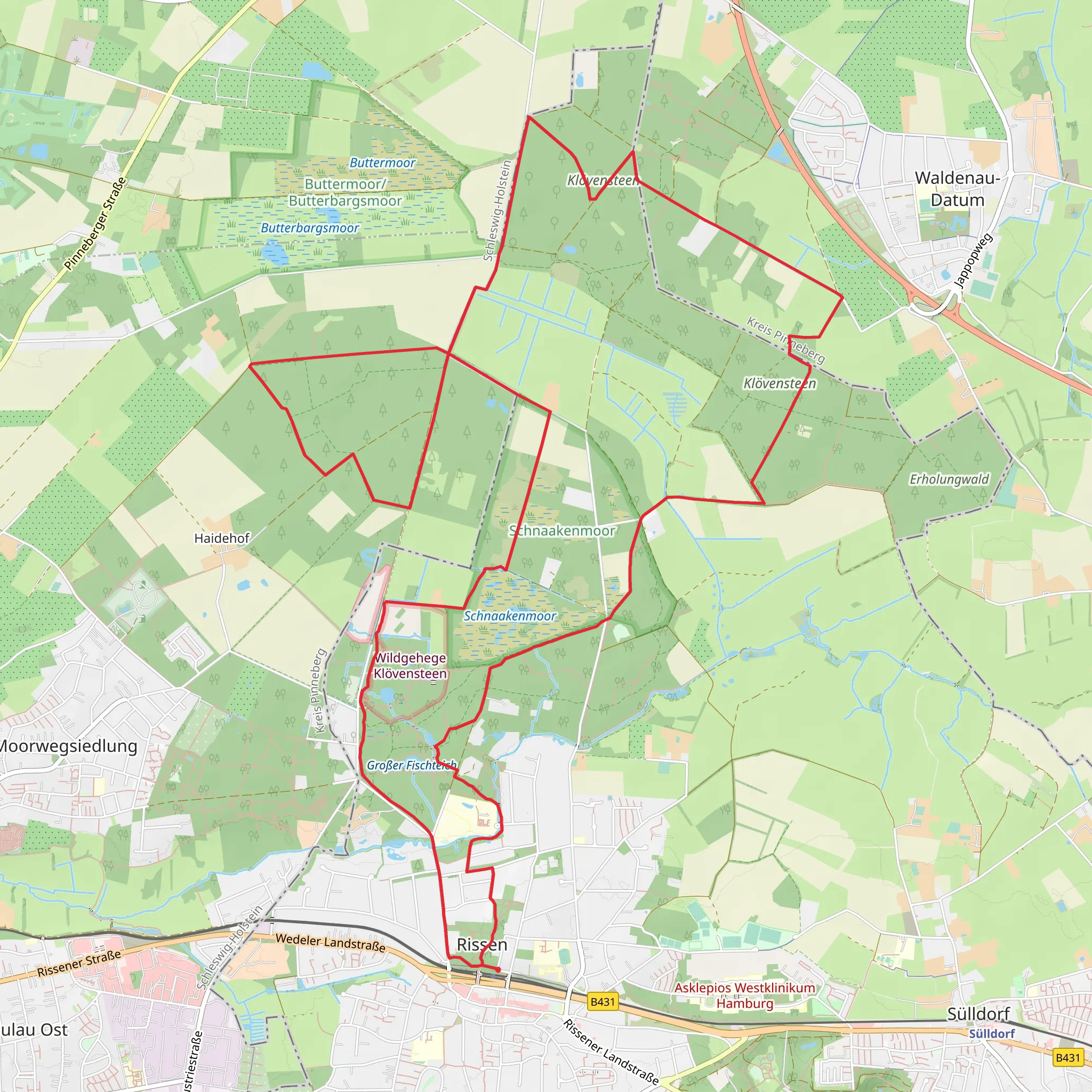 Buttermoor and Schnaakenmoor Loop mobile static map