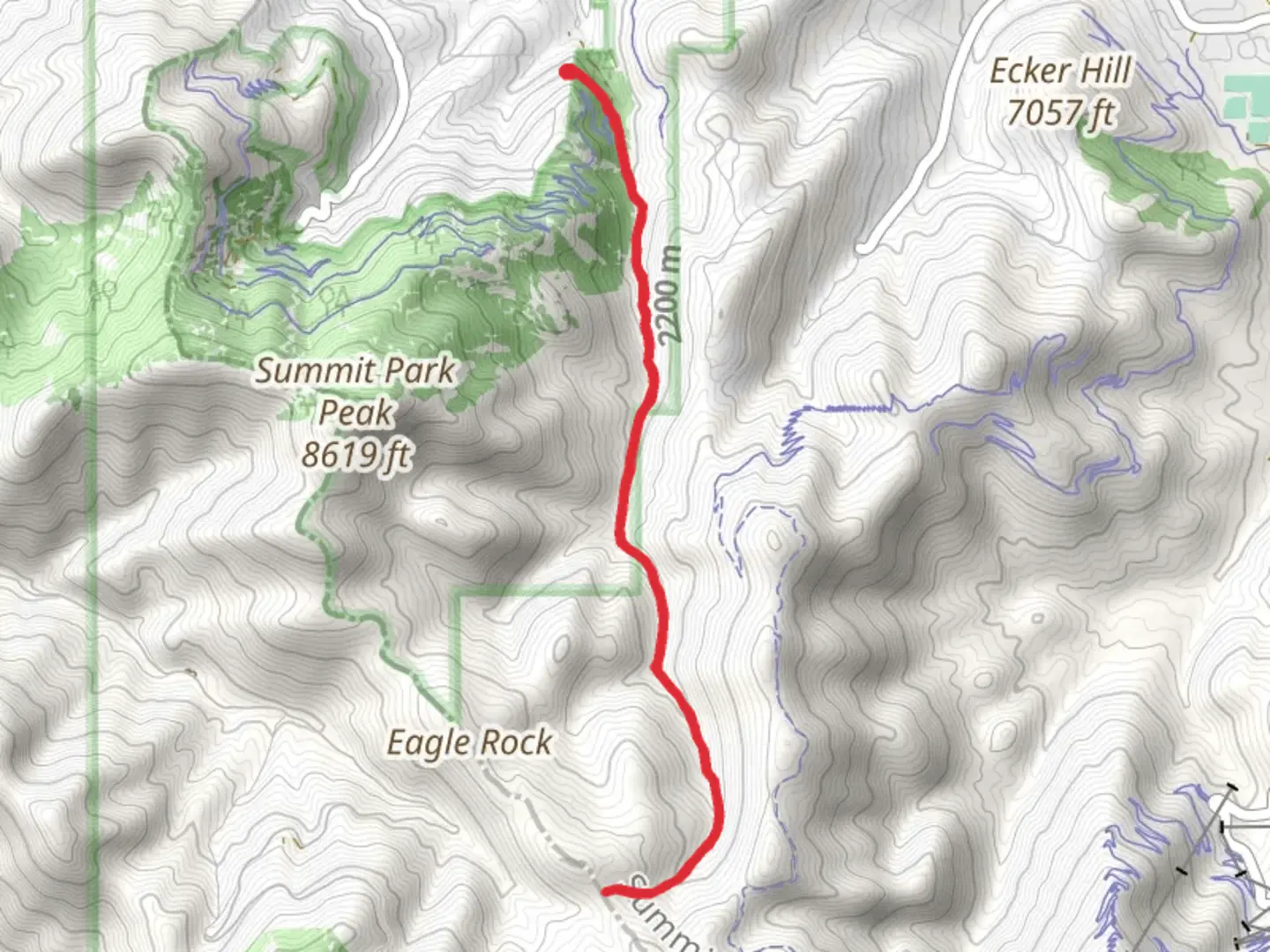 An image depicting the trail Toll Creek Upper and its surrounding area.