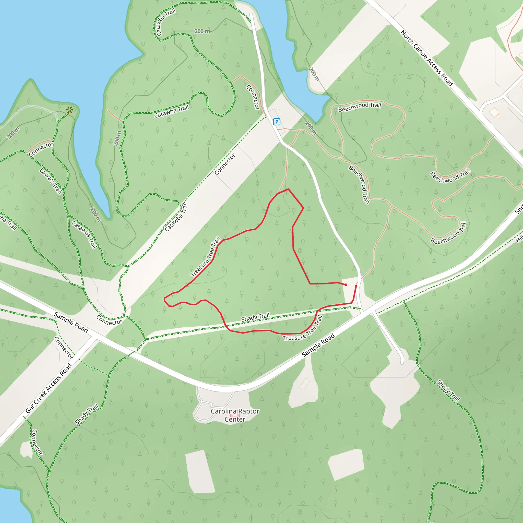 Treasure Tree Loop Trail mobile static map
