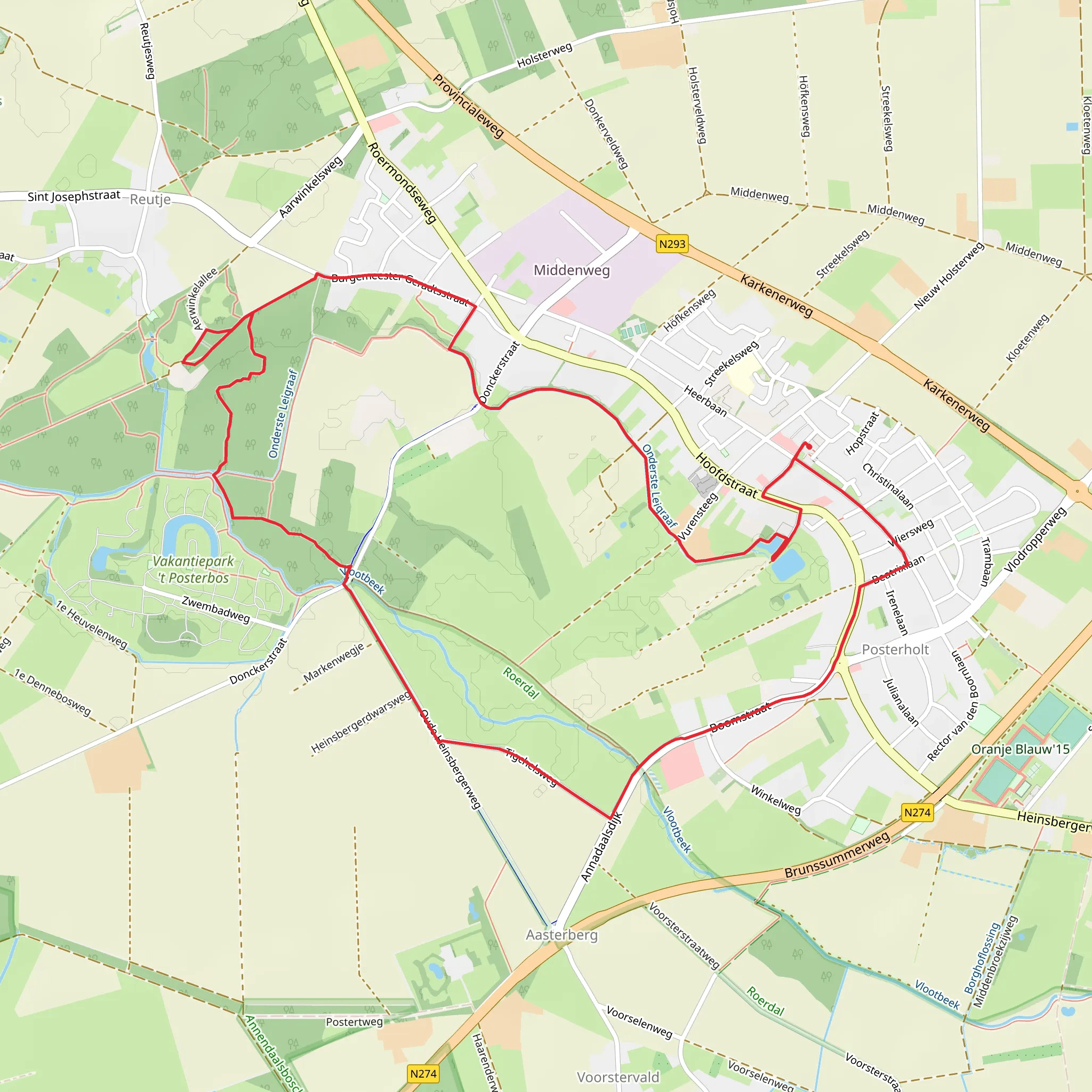 Leigraaf and Kasteel Aerwinkel via Tigchels Weg mobile static map