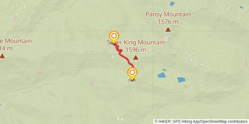 Bull of The Woods Loop spur 2 Map