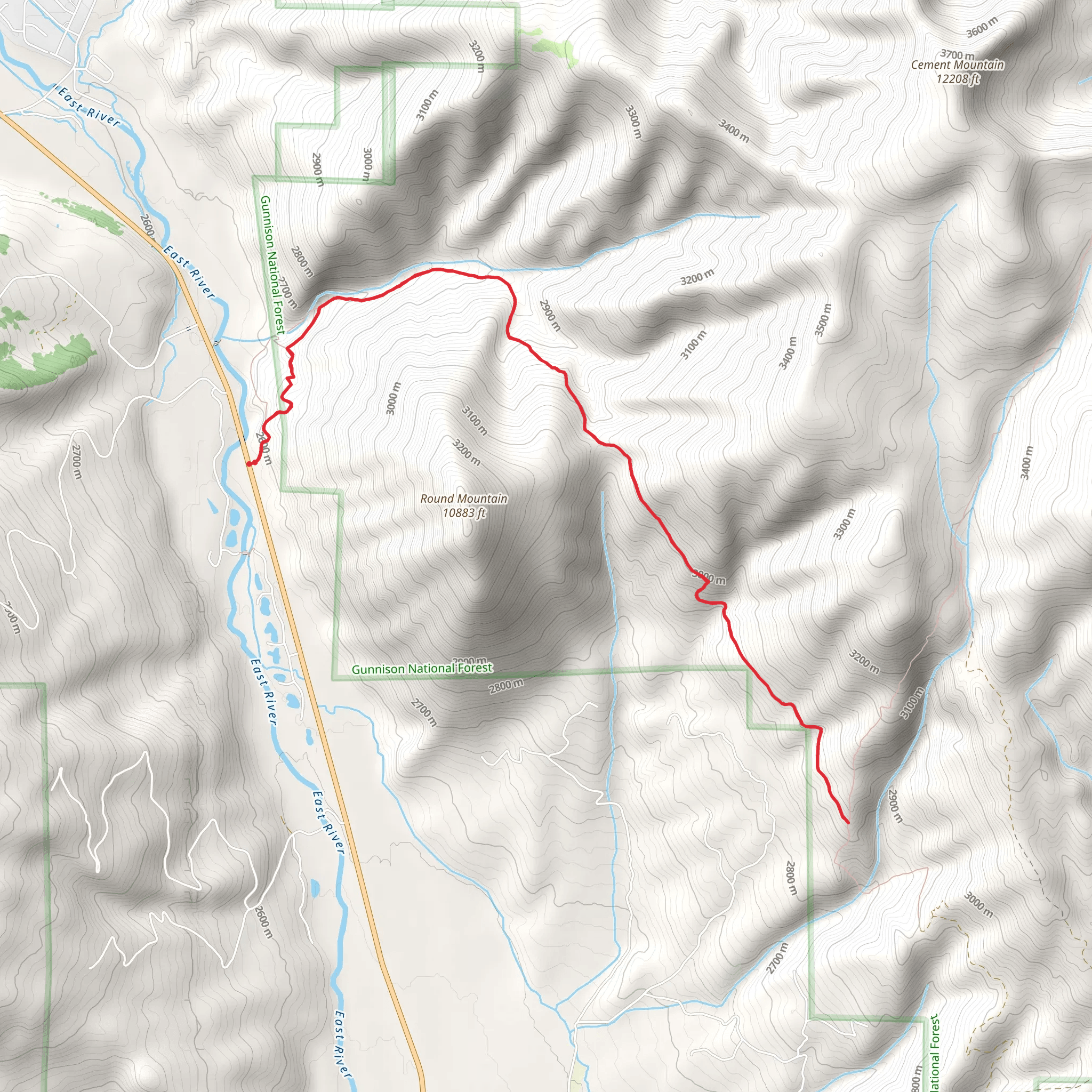 Granite Basin Trail mobile static map
