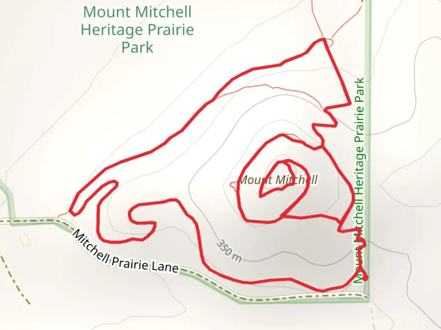 An image depicting the trail Mount Mitchell Big Loop and its surrounding area.