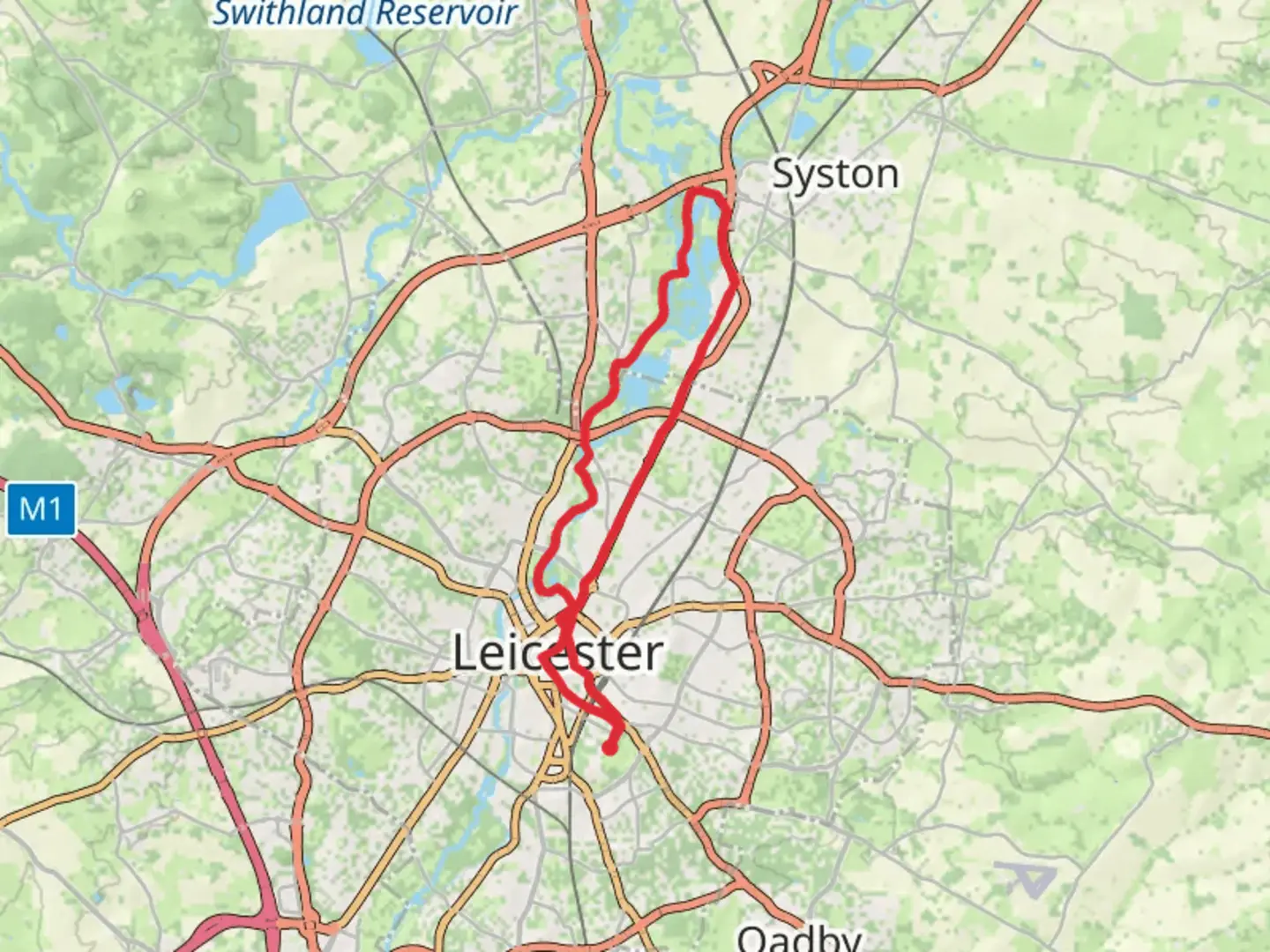 An image depicting the trail Leicester half marathon and its surrounding area.