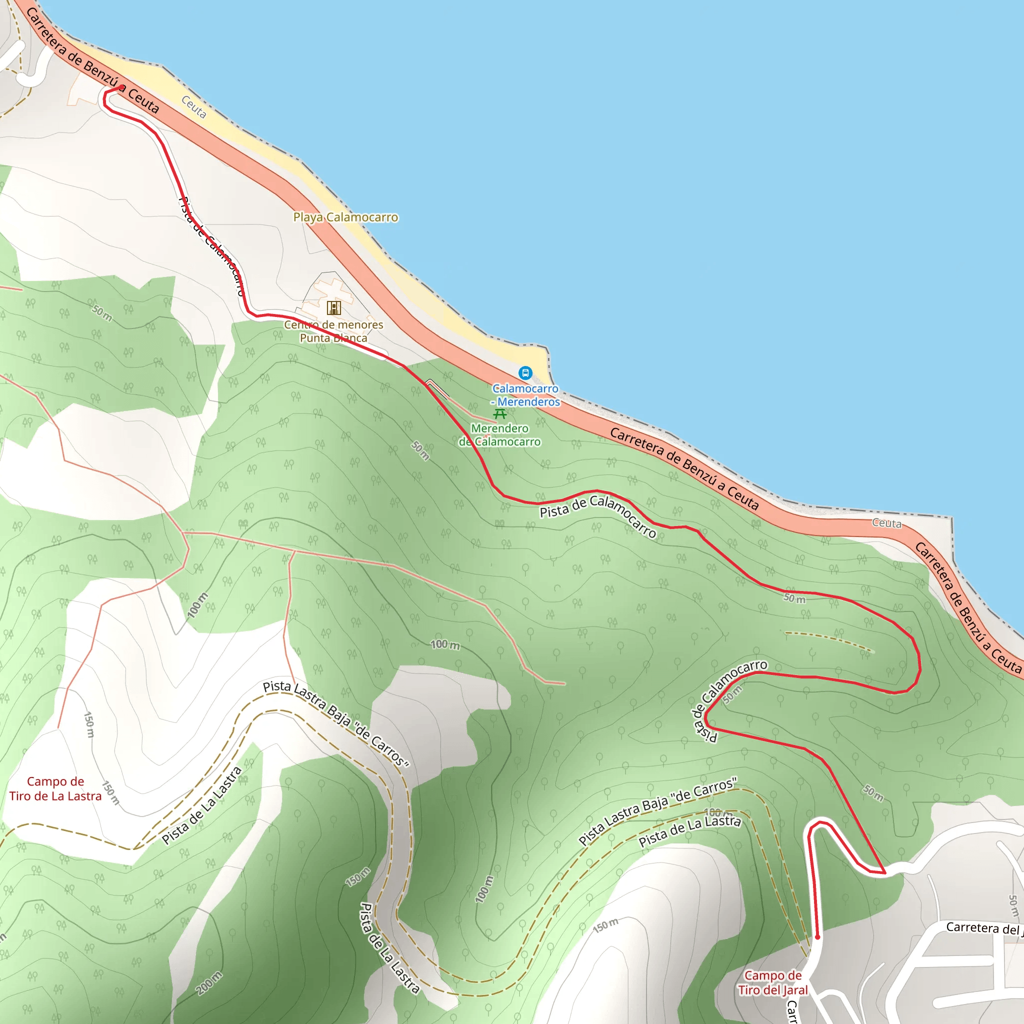 Calamocarro Picnic Area - La Lastra Track SL CE 5 mobile static map