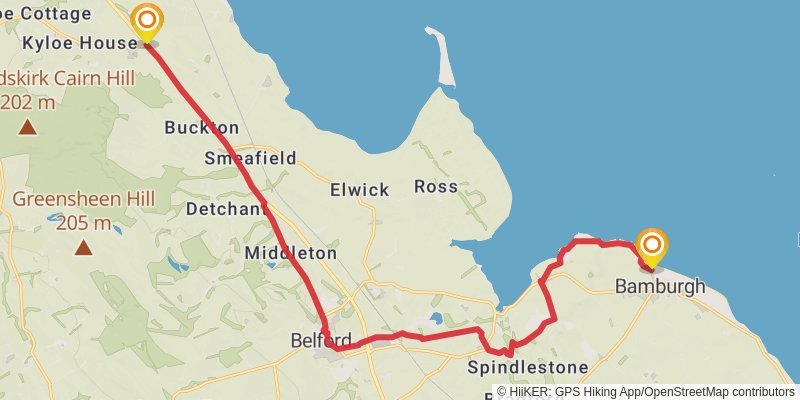 Berwick Borough Boundary Walk stage 2 Map