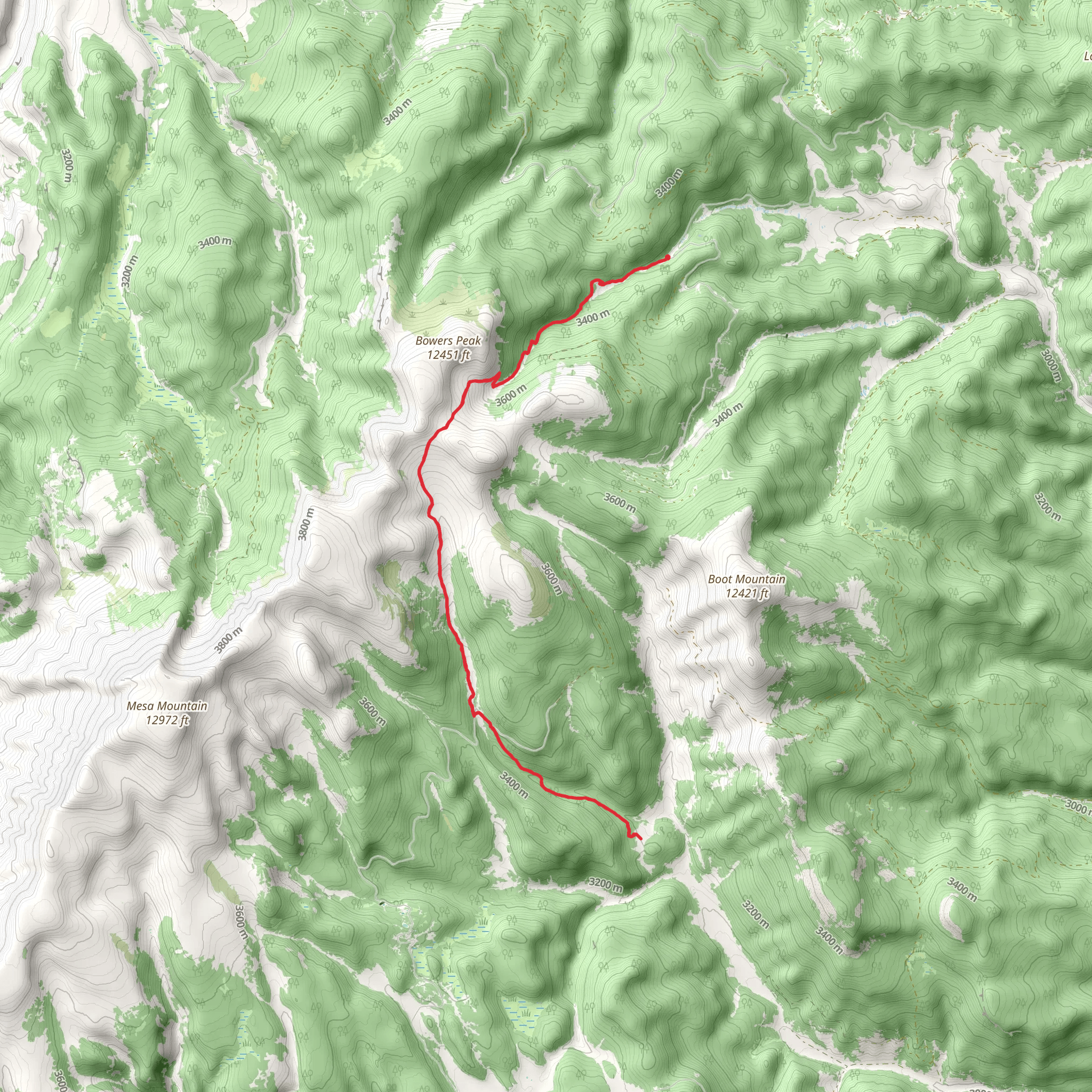 Perry Creek Trail mobile static map