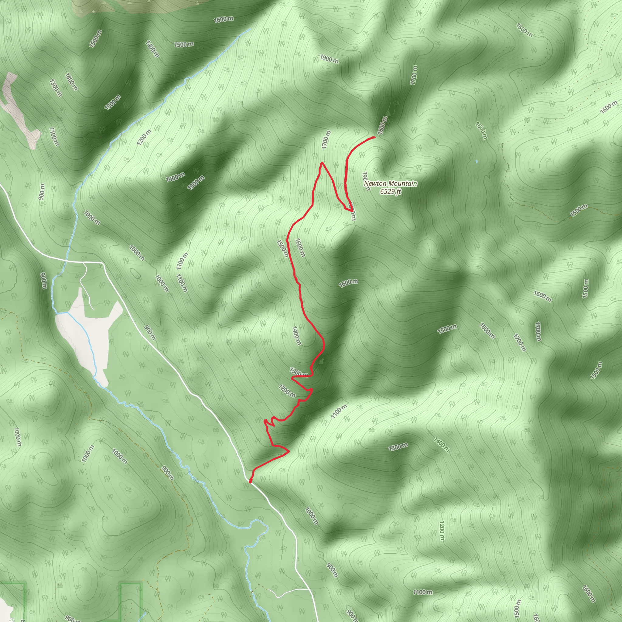 Newton Gulch Trail mobile static map