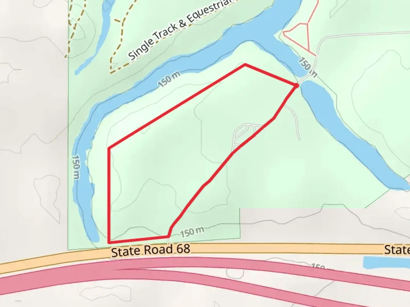 An image depicting the trail Multi-Use - All Uses Loop and its surrounding area.