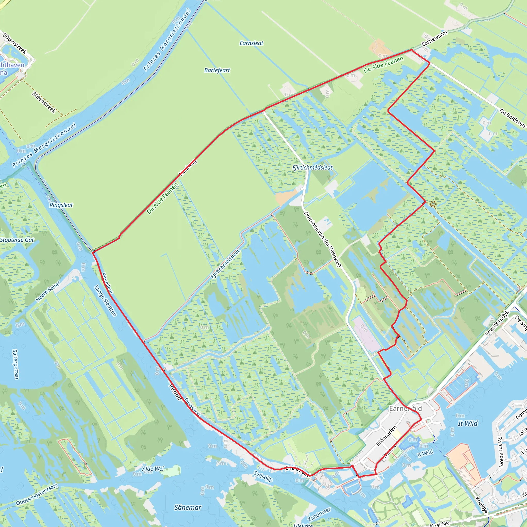 Alde Feanen, Gaswinning and Jan Johanneshoeve via Hooi Weg mobile static map