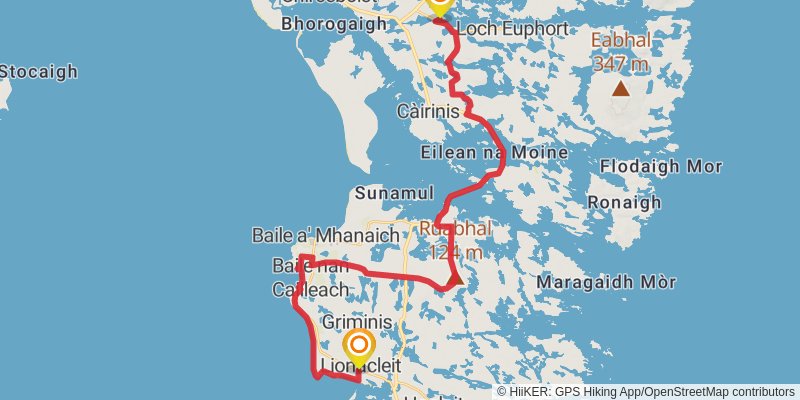Hebridean Way stage 6 Map