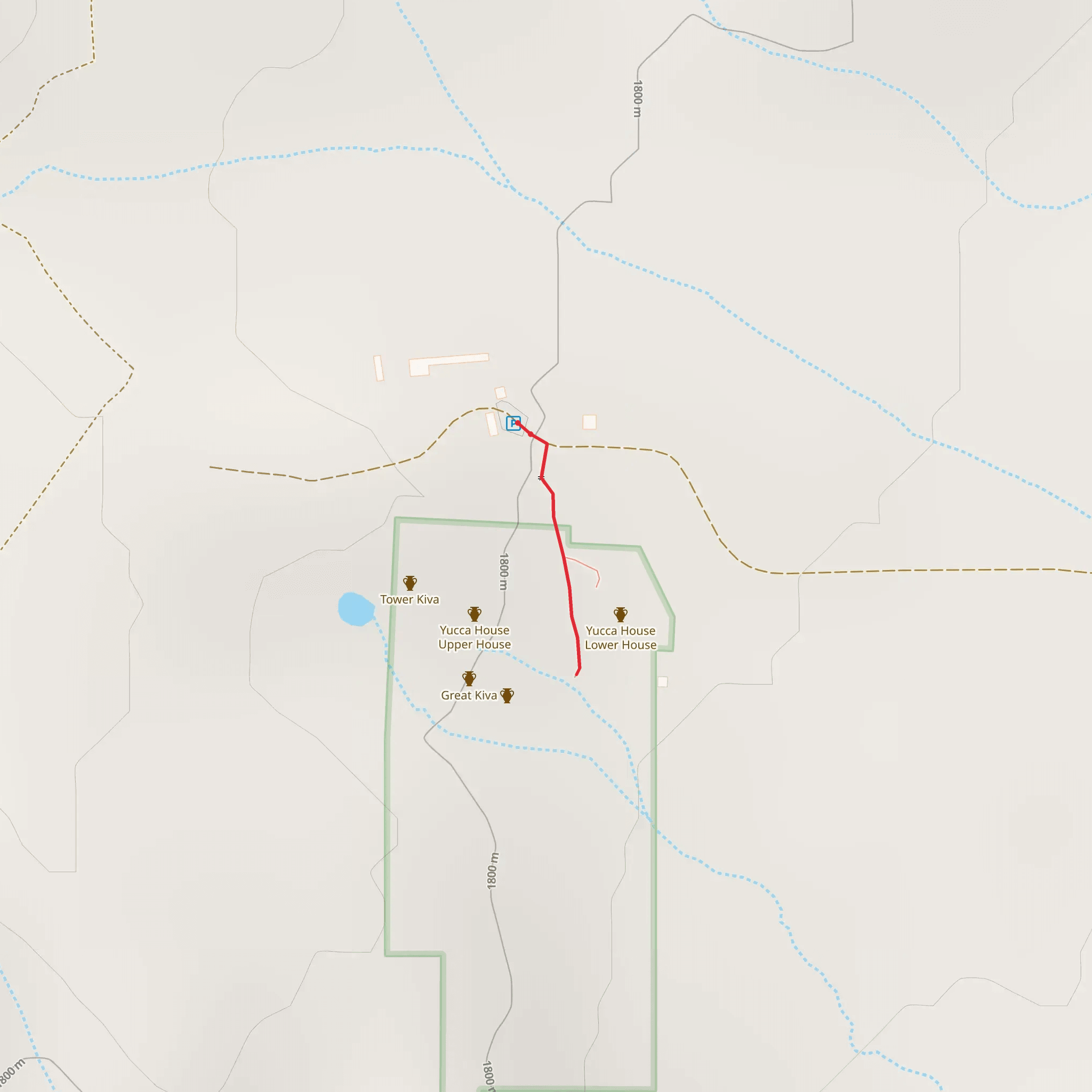 Walk to Yucca House National Moonument mobile static map