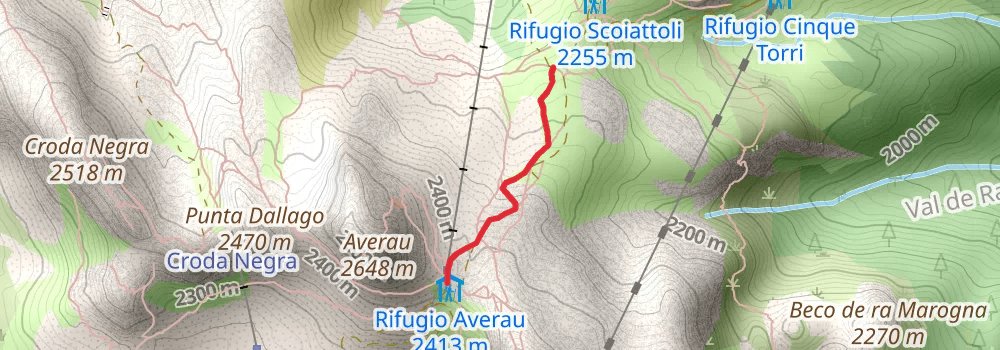 Alta Via 1 spur 1 Map