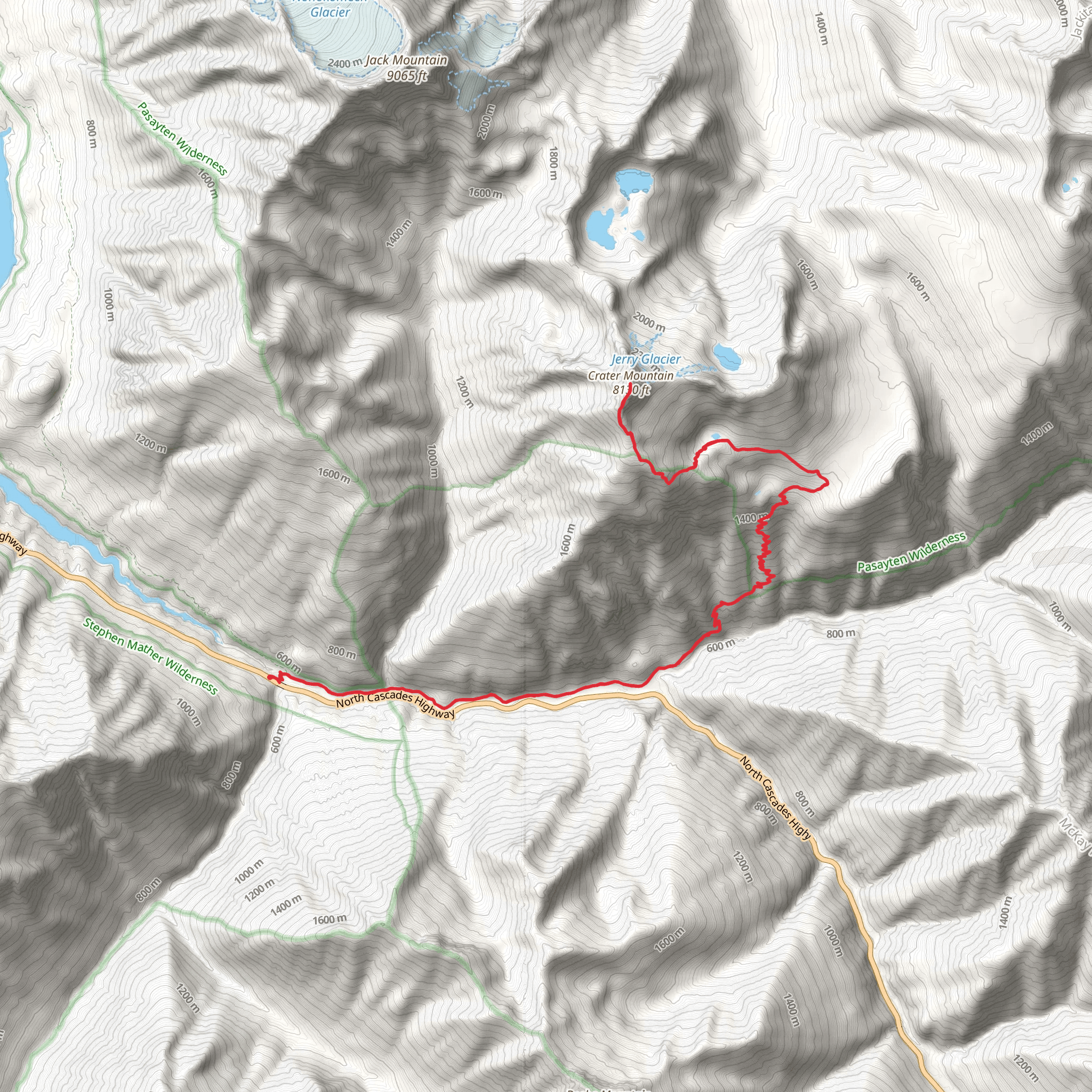 Crater Mountain via Devils Dome Loop mobile static map
