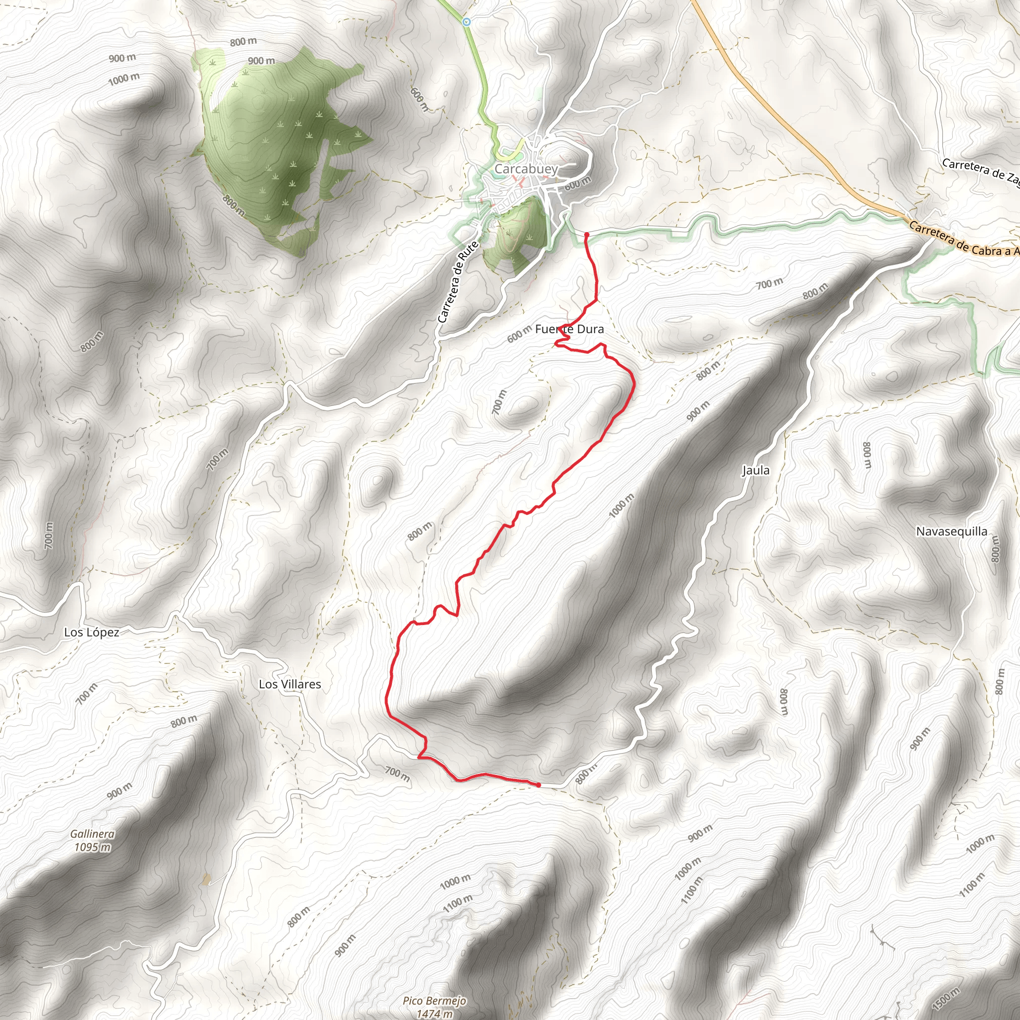 Carcabuey - Los Villares mobile static map
