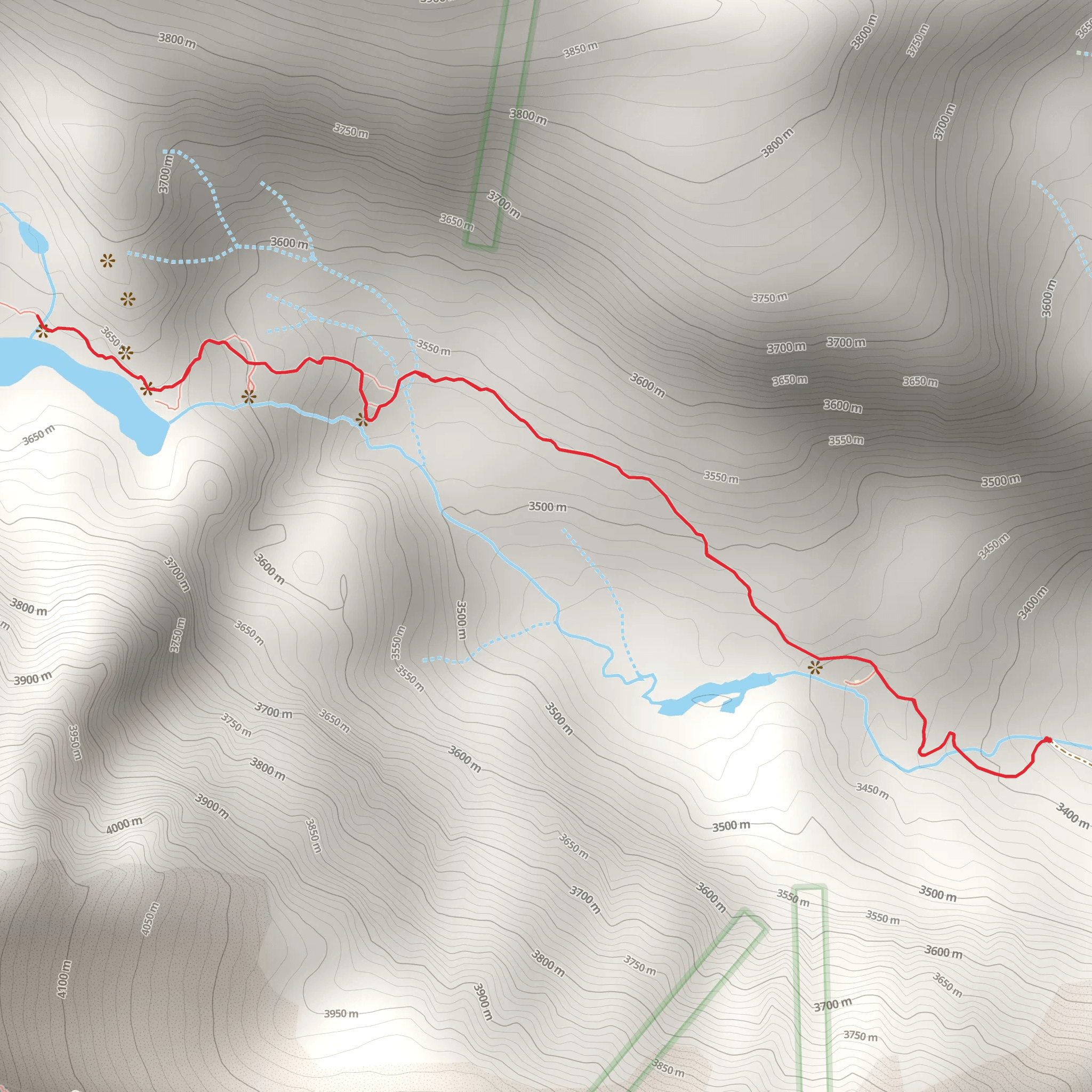 McCullough Gulch Trail Out and Back mobile static map