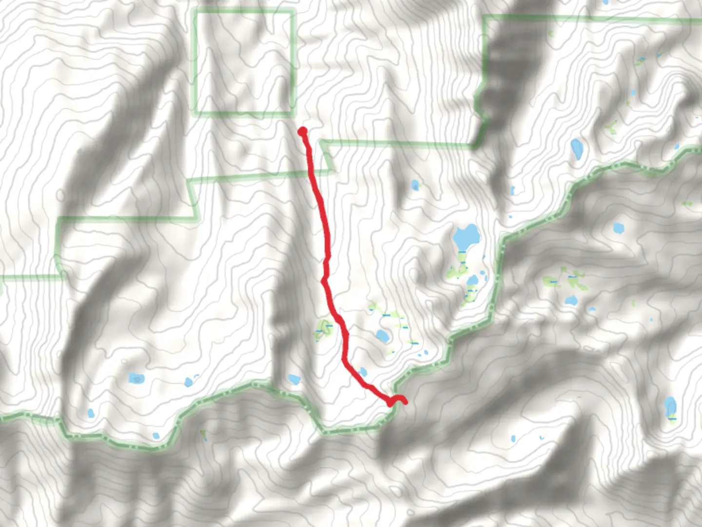 An image depicting the trail Telephone Lake via Mid Boulder Lake Trail and its surrounding area.