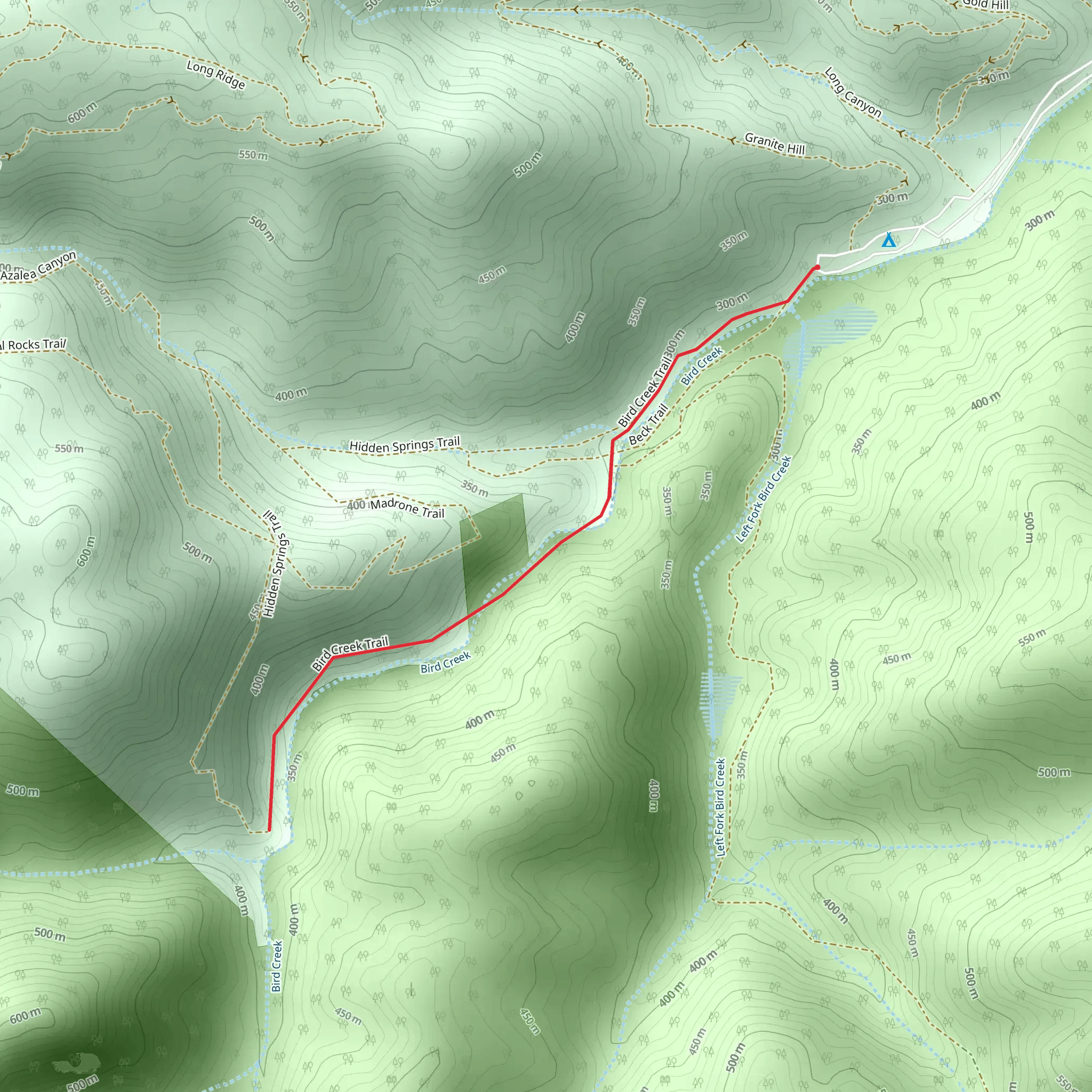 Bird Creek Trail mobile static map