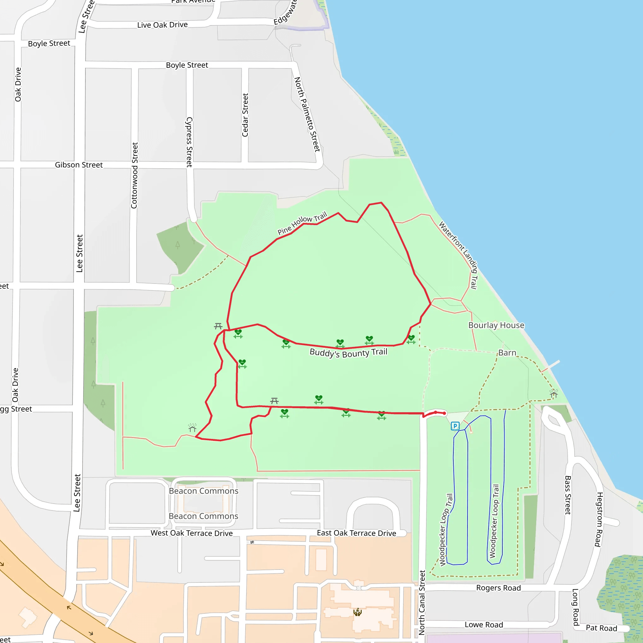 Bourlay Historic Nature Park Loop mobile static map