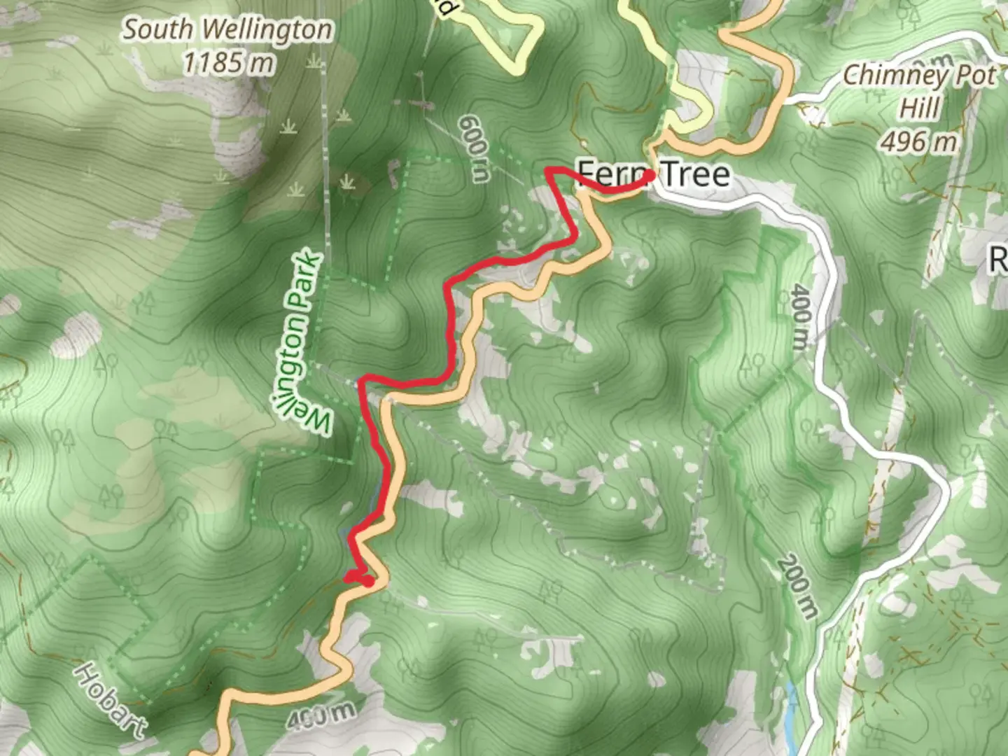 An image depicting the trail Fern Tree to Neika Trail and its surrounding area.