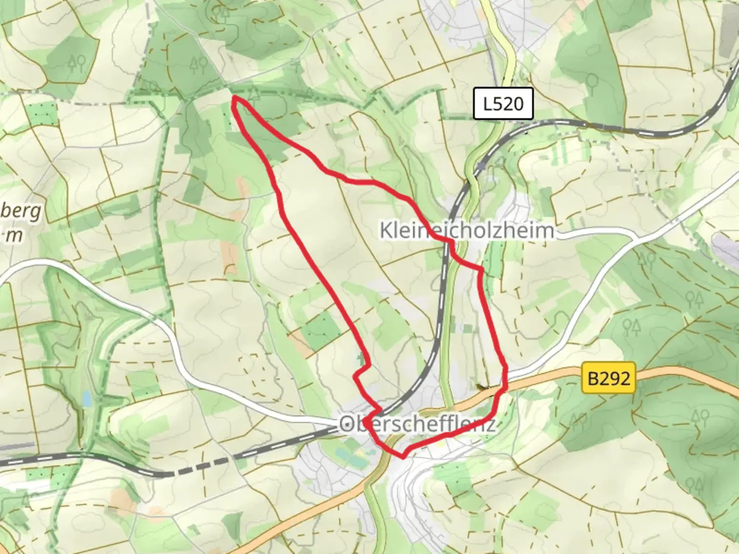 An image depicting the trail Hohe Aspen Loop and its surrounding area.