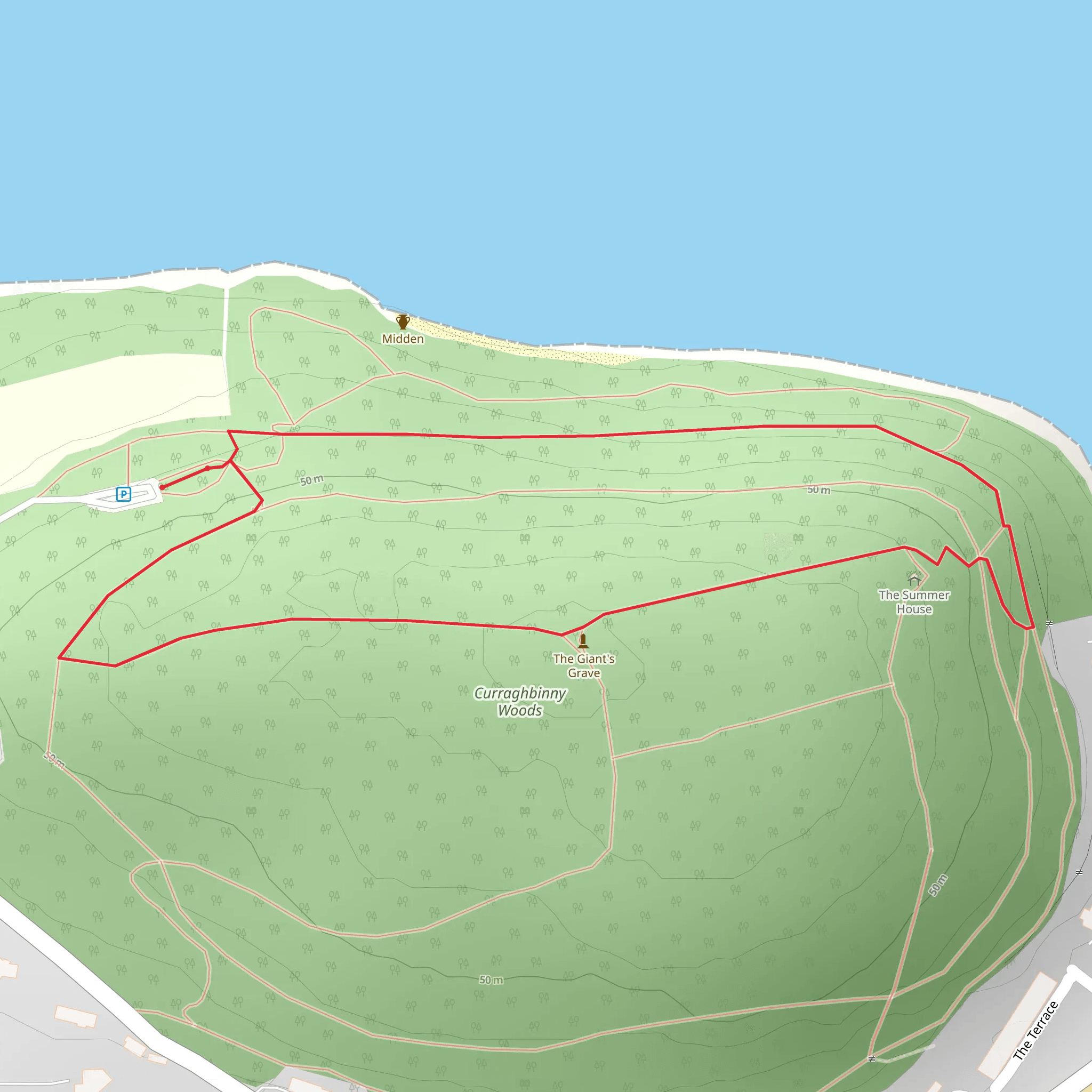 Giant's Grave Trail mobile static map