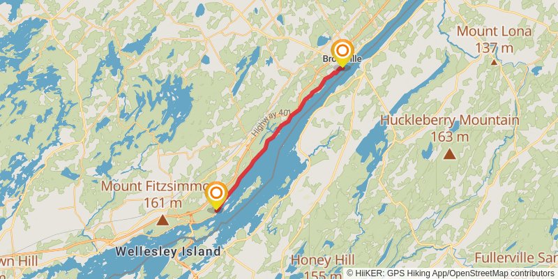 Waterfront Trail stage 8 Map