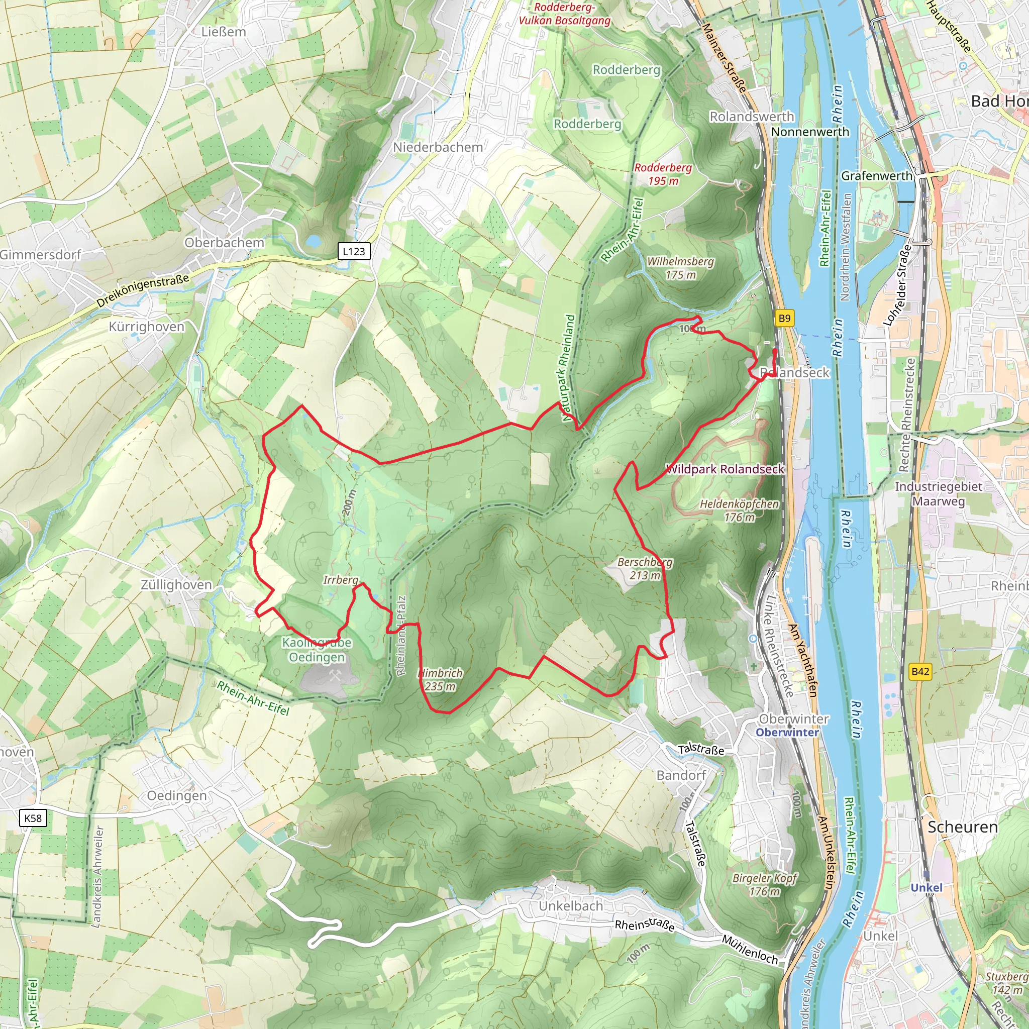 Himbrich via RheinBurgen Weg mobile static map