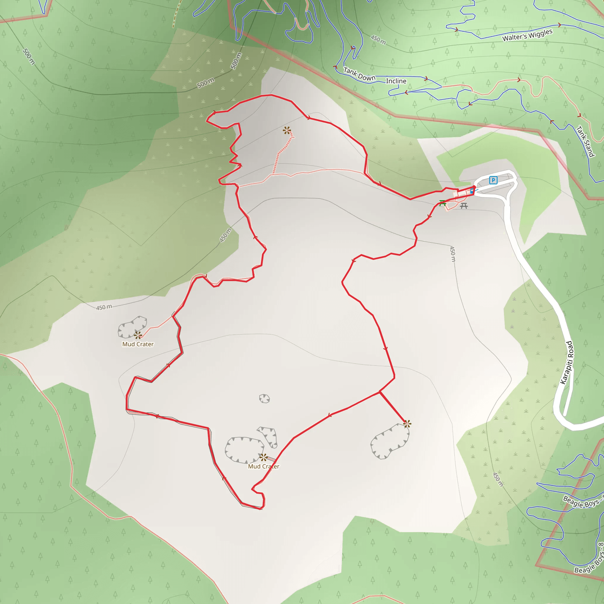 Craters of the Moon Loop mobile static map