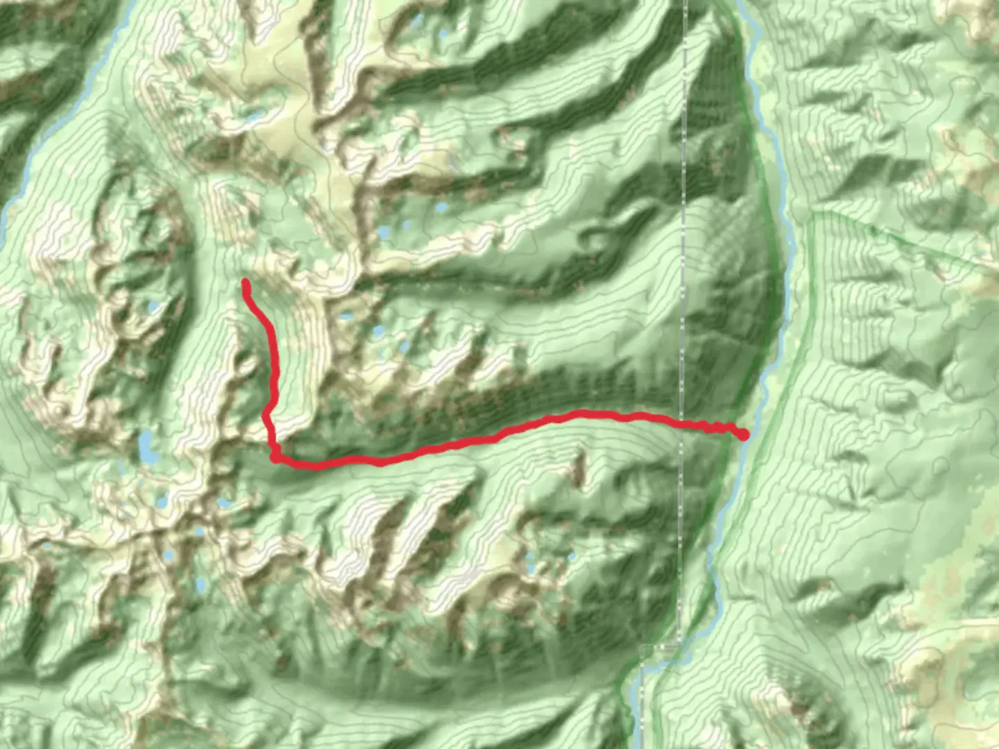 An image depicting the trail Speculator Trail and its surrounding area.