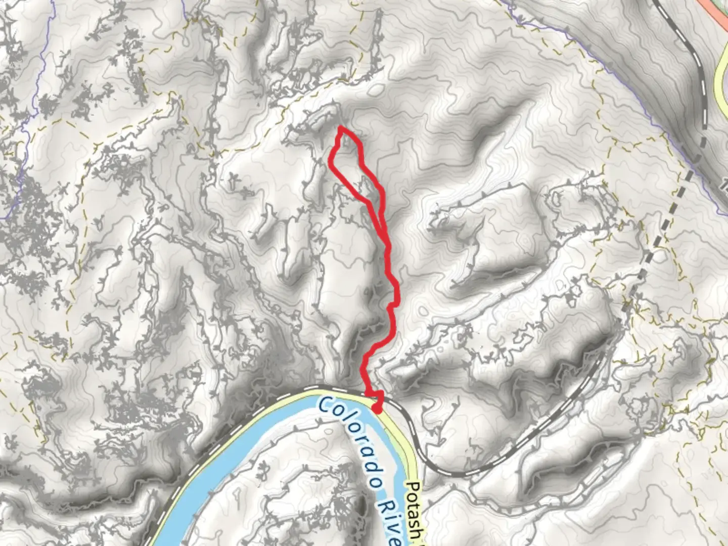 An image depicting the trail Jeep Arch Trail and its surrounding area.